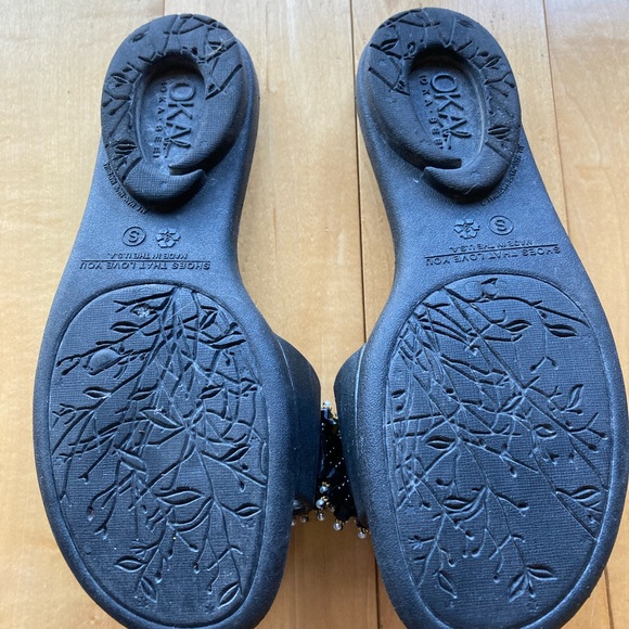 Oka B black beaded mules size small - Picture 4 of 5